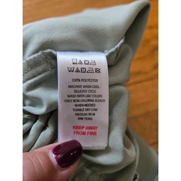 Jason Wu Wide Leg Pants Women's Small Light Green Pull On Pockets Ankle Slit - Picture 4 of 7